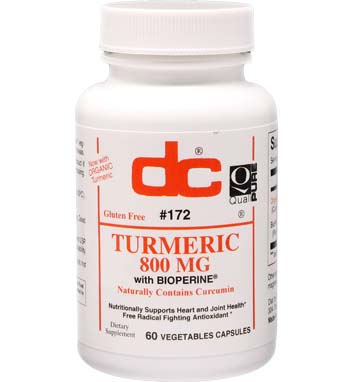 TURMERIC 800 mg with Bioperine Curcuma longa (root) Naturally Contains Curcumin