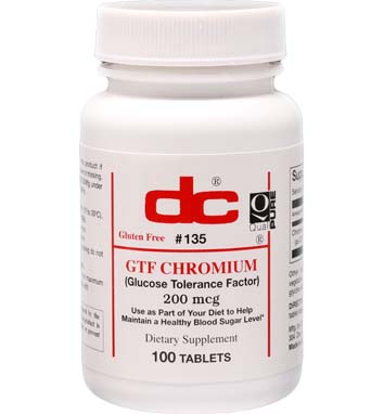 GTF CHROMIUM Glucose Tolerance Factor 200 MCG